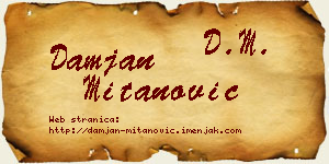 Damjan Mitanović vizit kartica